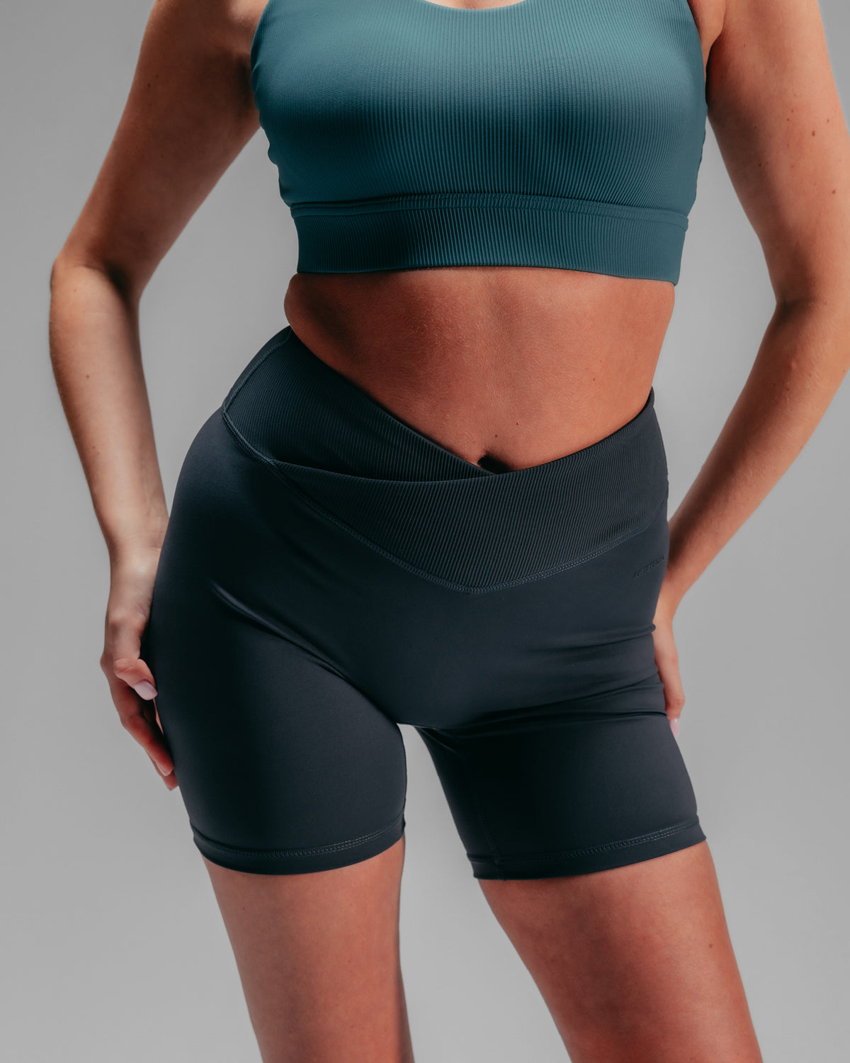 Wrap Over Cycle Shorts - Black