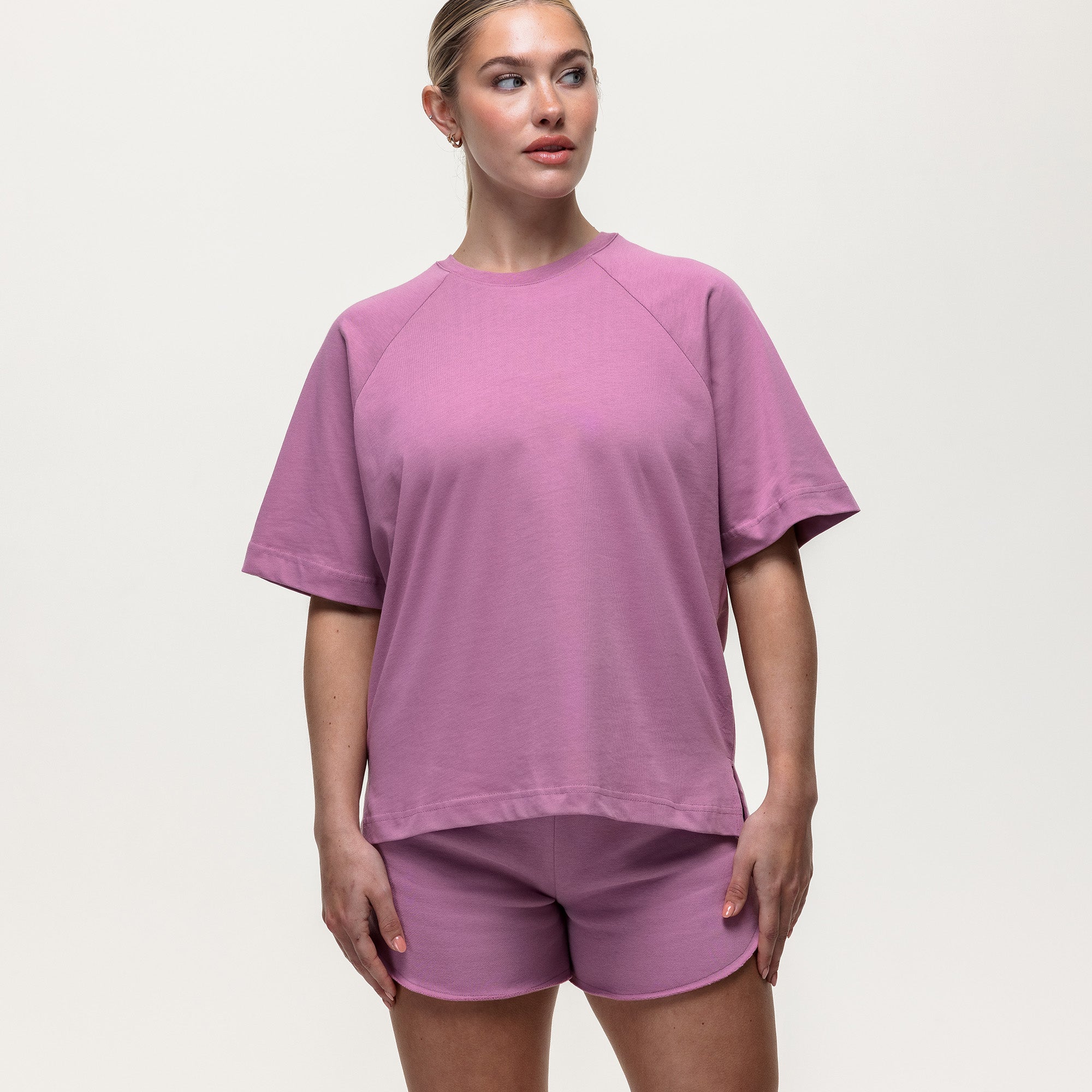 Laid Back Over Sized Tee - Vintage Orchid