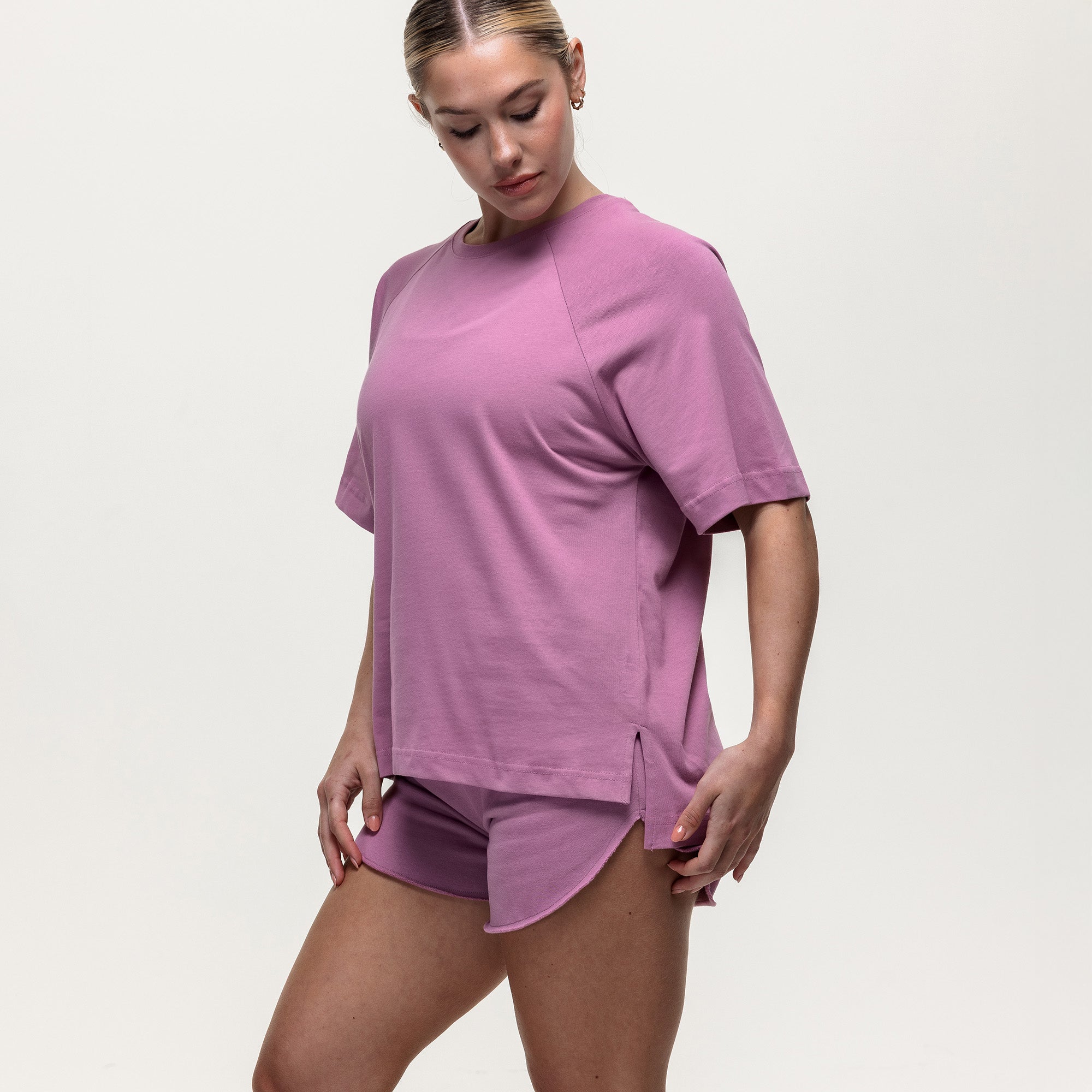 Laid Back Over Sized Tee - Vintage Orchid
