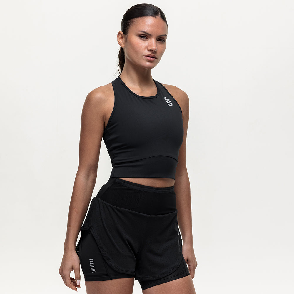 Swift Crop Run Vest - Black Onyx