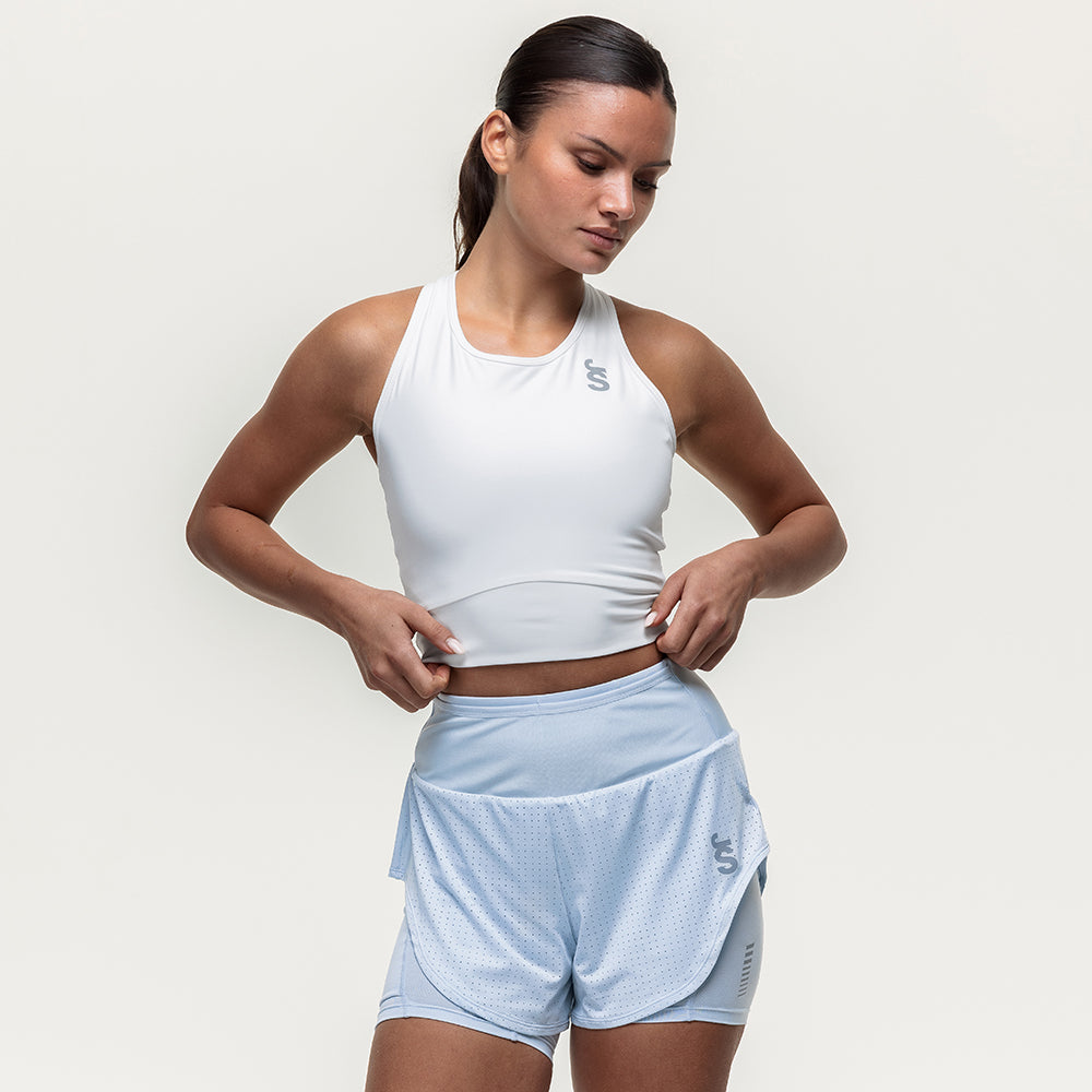 Swift Crop Run Vest - Optic White