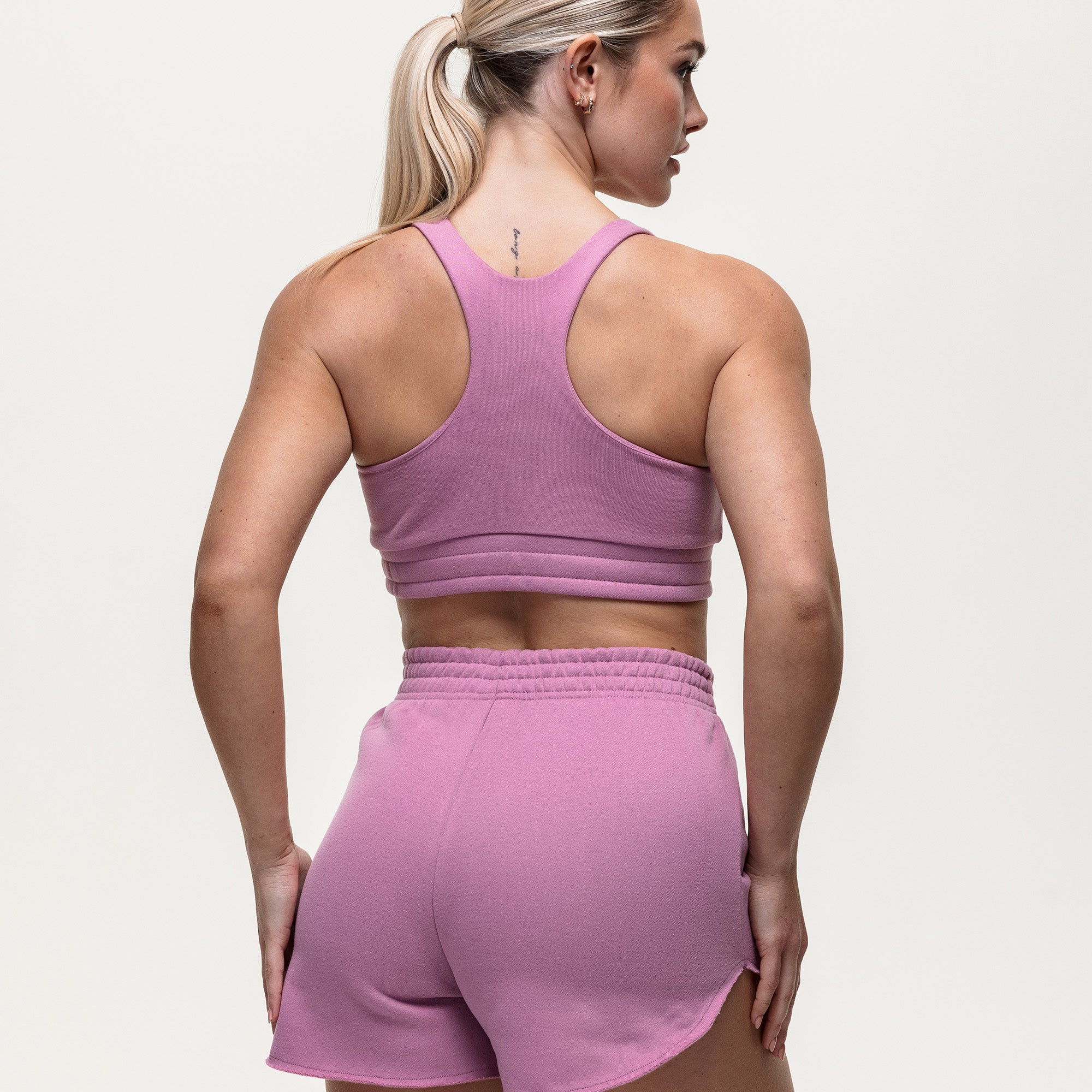 Timeout Sweatshirt Bralette - Vintage Orchid