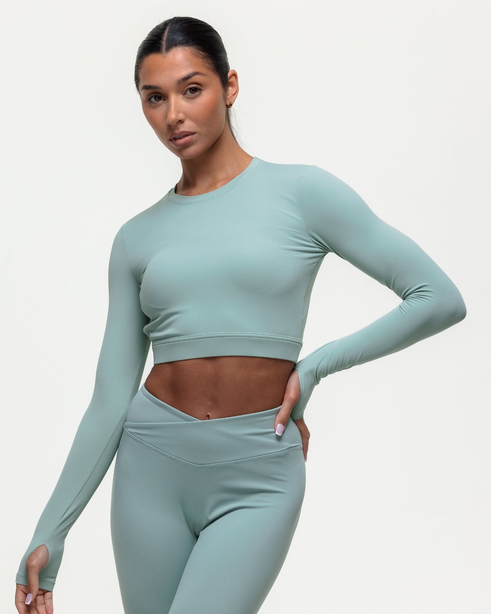 Karma Long Sleeve Crop Top - Seamoss