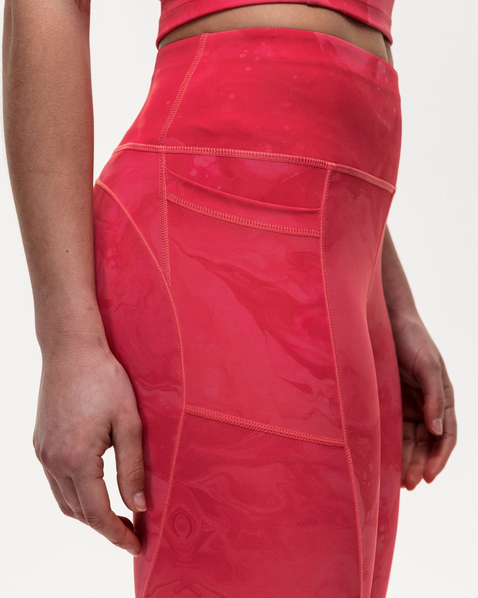 Power 7/8 Training Leggings - Coral Marble