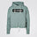 Moss Green Marl Relax Cropped Hoodie