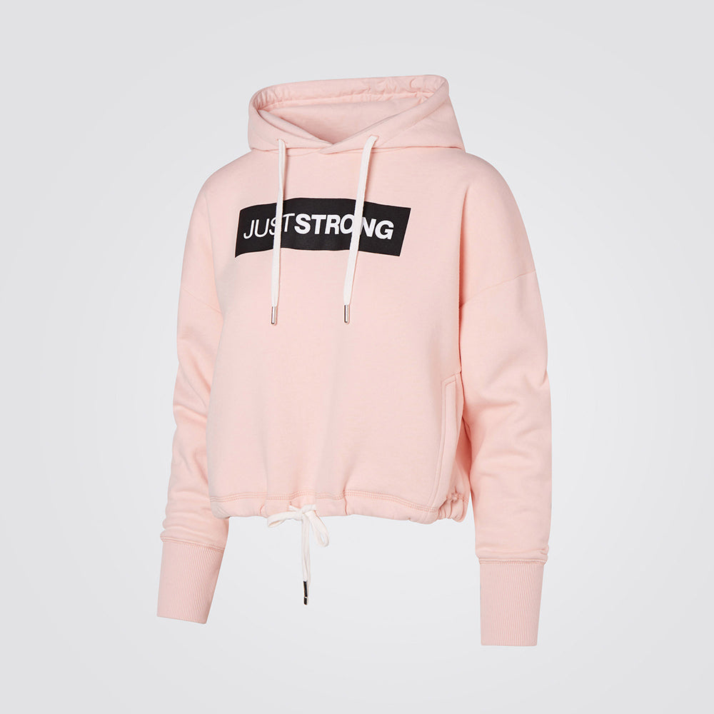 Pearl Pink Marl Relax Cropped Hoodie