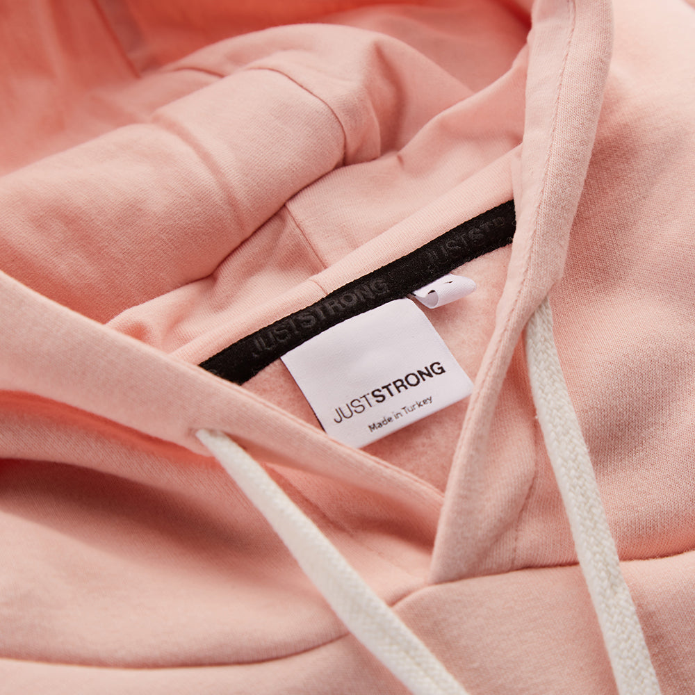 Pearl Pink Marl Relax Cropped Hoodie