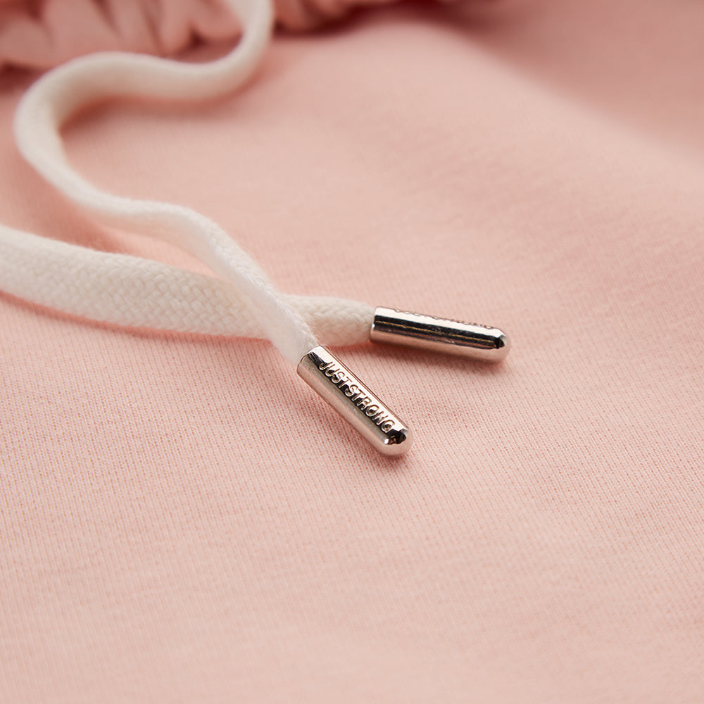 Pearl Pink Marl Relax Cropped Hoodie